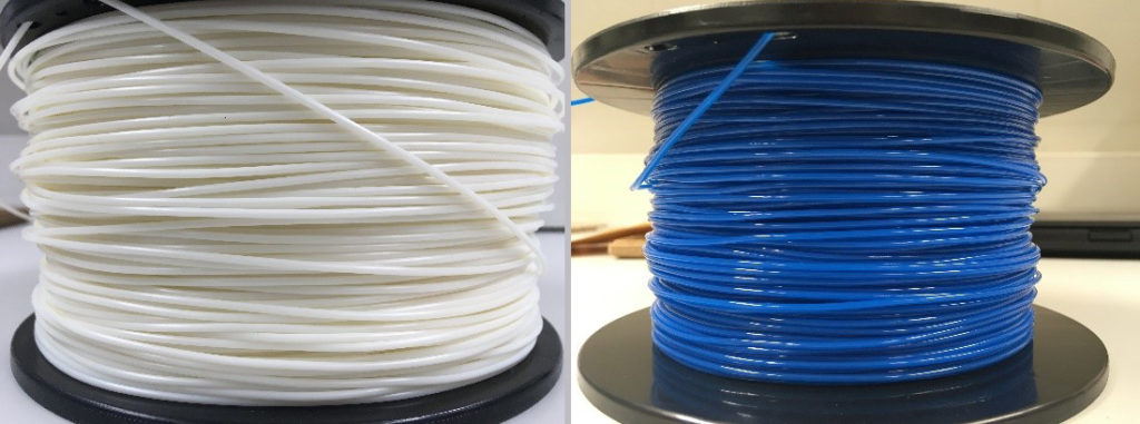 Two rolls of printable plastic wire.